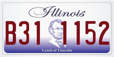 IL license plate B311152
