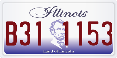 IL license plate B311153