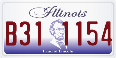 IL license plate B311154