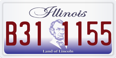 IL license plate B311155