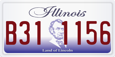 IL license plate B311156