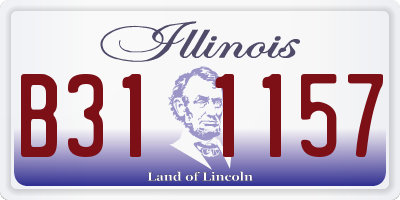 IL license plate B311157