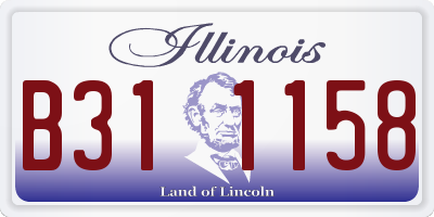 IL license plate B311158
