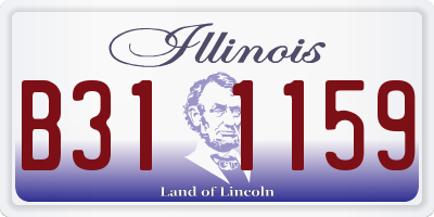 IL license plate B311159