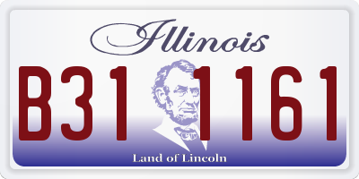 IL license plate B311161