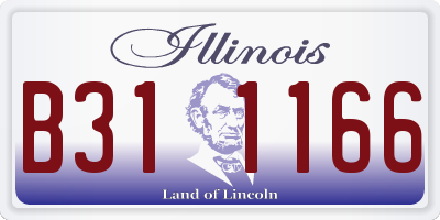 IL license plate B311166