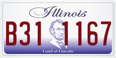 IL license plate B311167