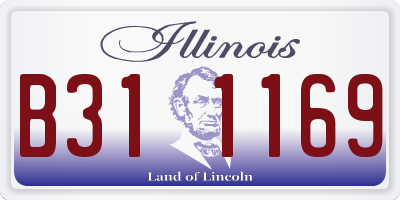 IL license plate B311169