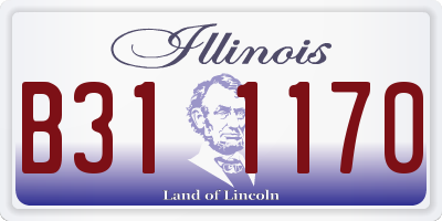 IL license plate B311170