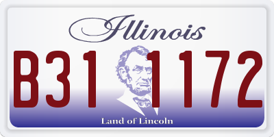IL license plate B311172