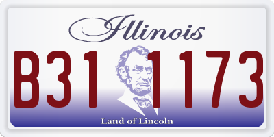 IL license plate B311173