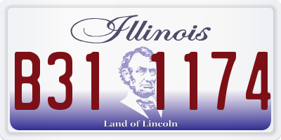 IL license plate B311174