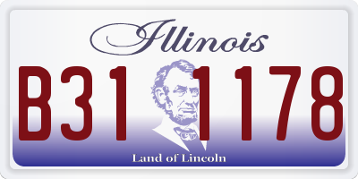 IL license plate B311178
