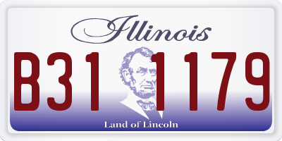 IL license plate B311179