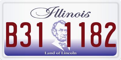 IL license plate B311182