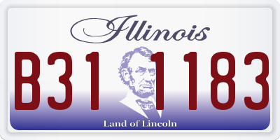 IL license plate B311183