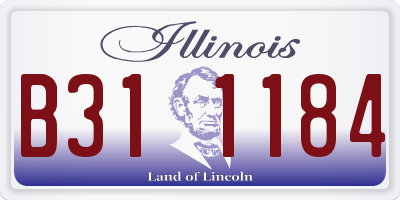 IL license plate B311184