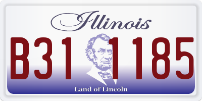 IL license plate B311185