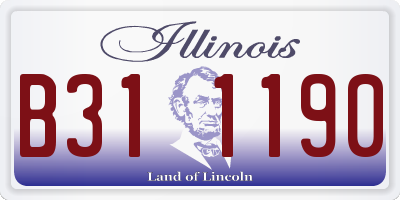 IL license plate B311190