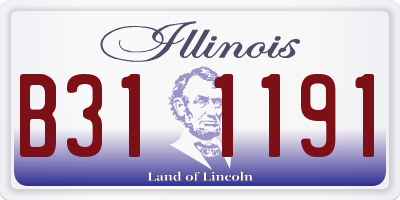 IL license plate B311191