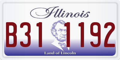 IL license plate B311192