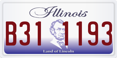 IL license plate B311193