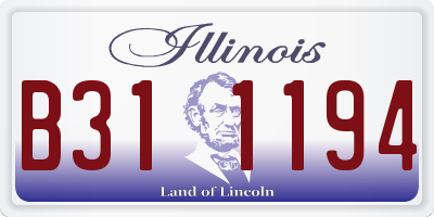IL license plate B311194