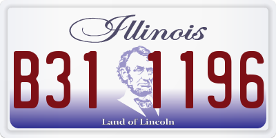 IL license plate B311196