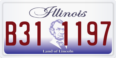 IL license plate B311197