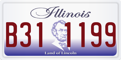 IL license plate B311199