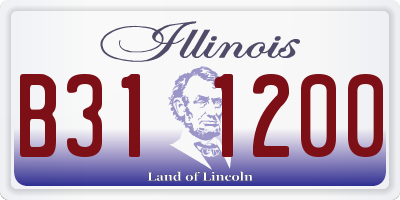 IL license plate B311200