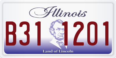 IL license plate B311201