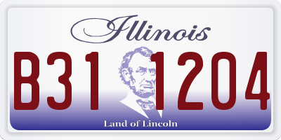 IL license plate B311204