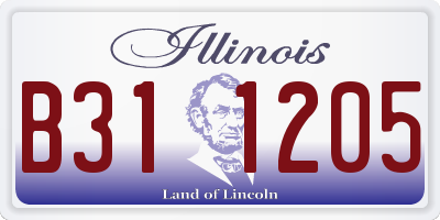 IL license plate B311205