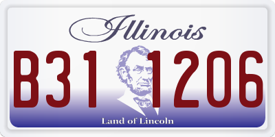 IL license plate B311206