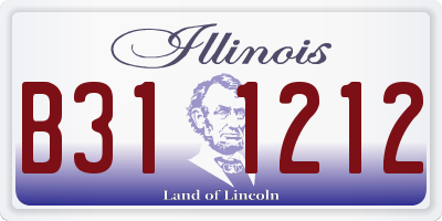 IL license plate B311212