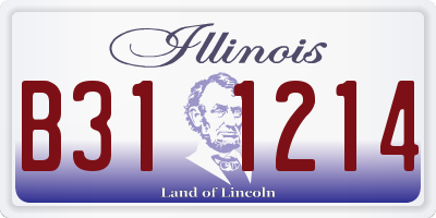 IL license plate B311214