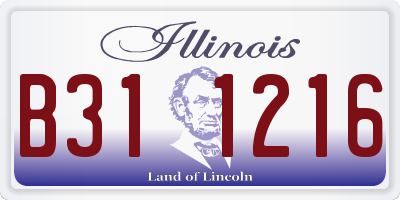 IL license plate B311216