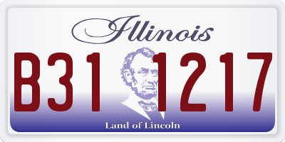 IL license plate B311217