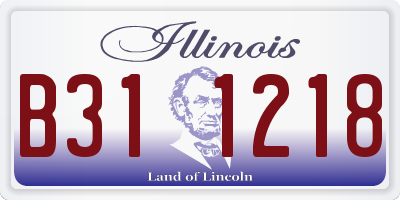 IL license plate B311218