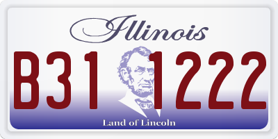 IL license plate B311222