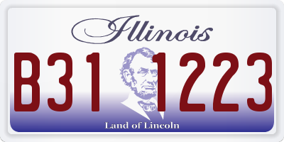 IL license plate B311223