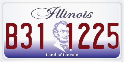IL license plate B311225