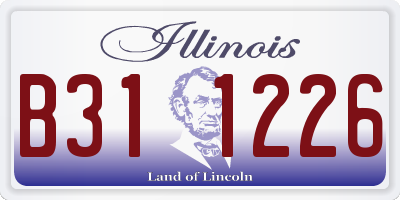 IL license plate B311226