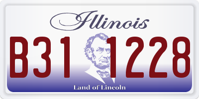 IL license plate B311228