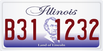 IL license plate B311232