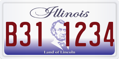 IL license plate B311234