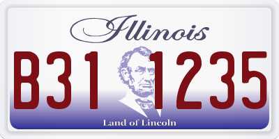 IL license plate B311235
