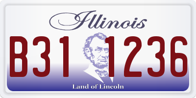 IL license plate B311236