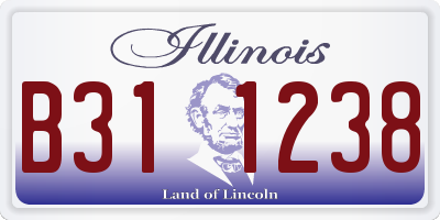 IL license plate B311238